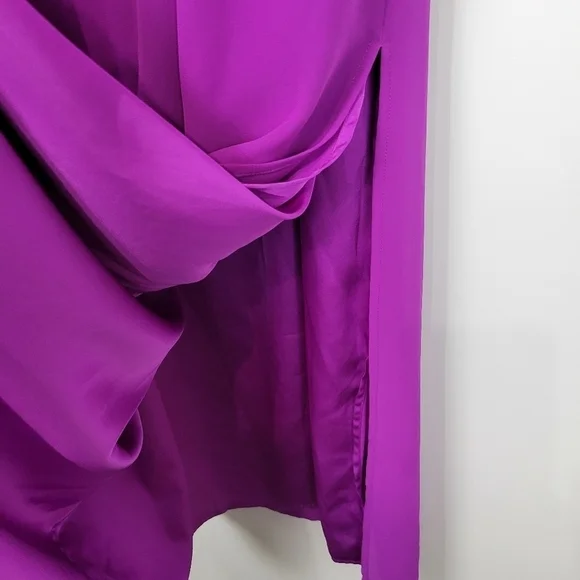 Cremieux Purple Sleeveless Bow Maxi Dress Size Medium - Picture 6 of 10